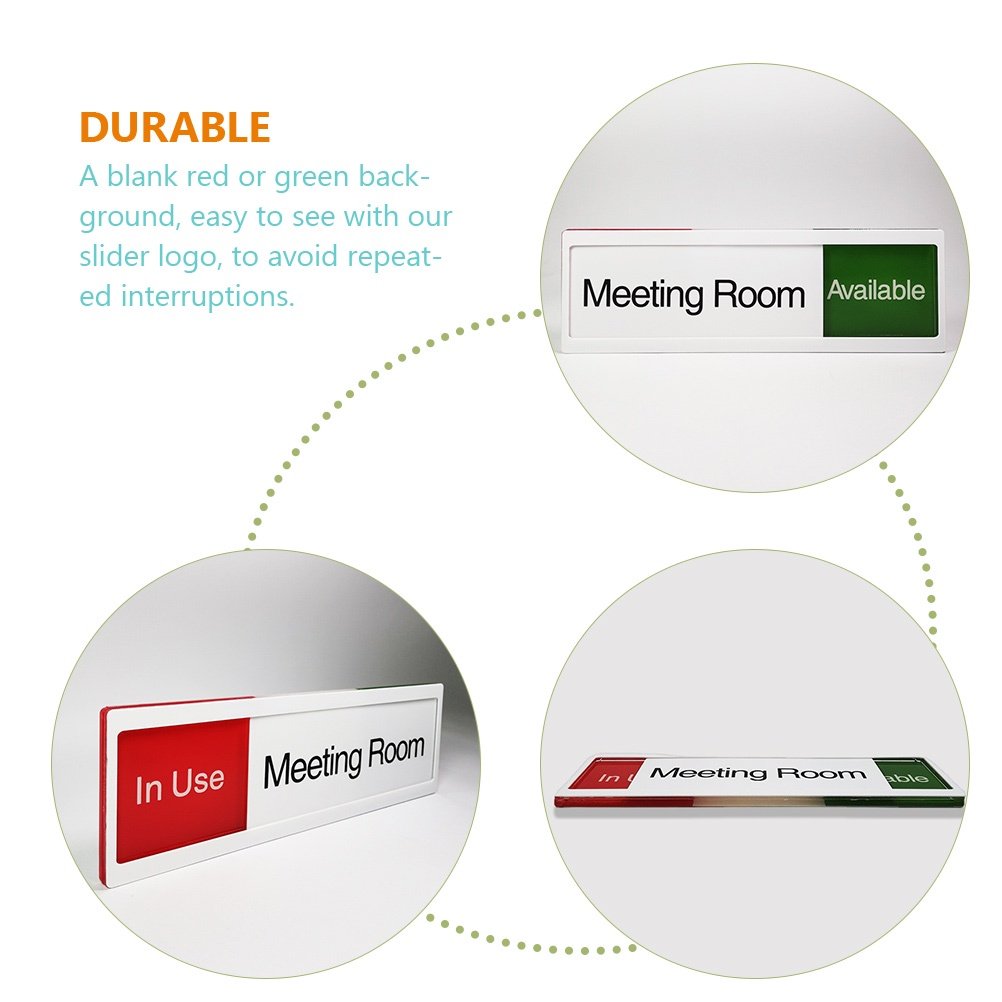 Office Door Sign Meeting Room In Use Available Sign Practical Slide Door Sign